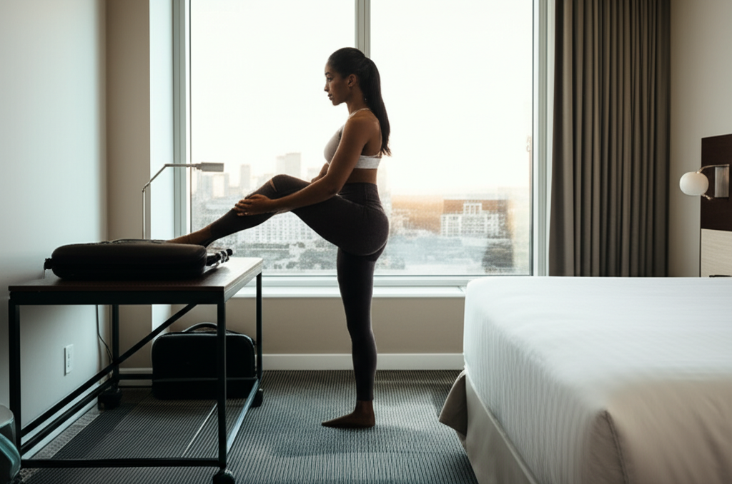 Hotel Zimmer Stretching